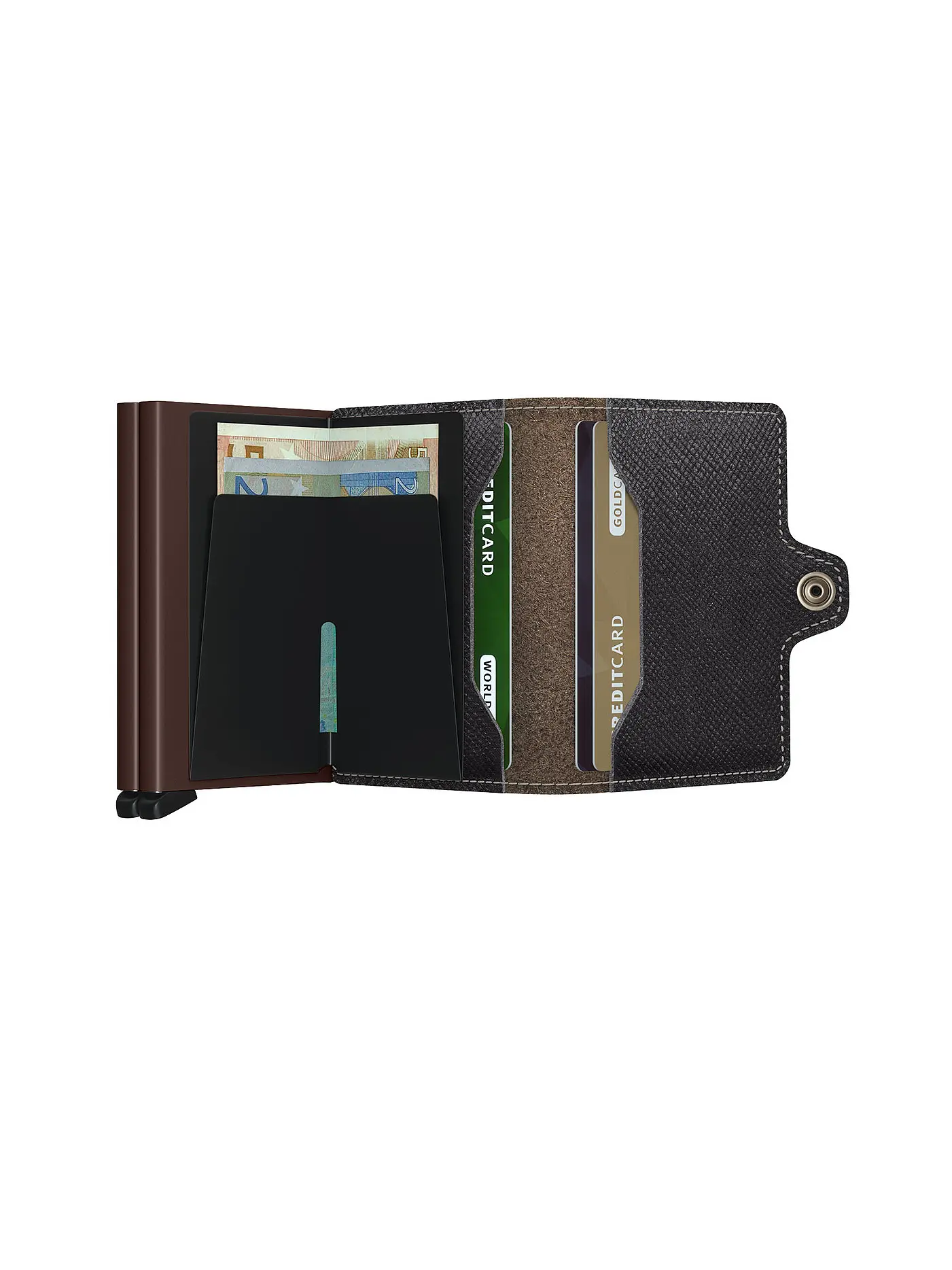 SECRID | Geldbörse - Twinwallet Saffiano Brown | 
